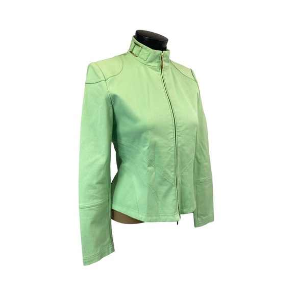 St. John Sport By Marie Gray Zip Front Green Jacket Size M - Picture 10 of 16